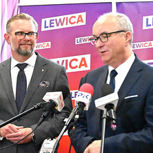 Konferencja z udziałem marszałka Sejmu. Omawiano działania Lewicy
